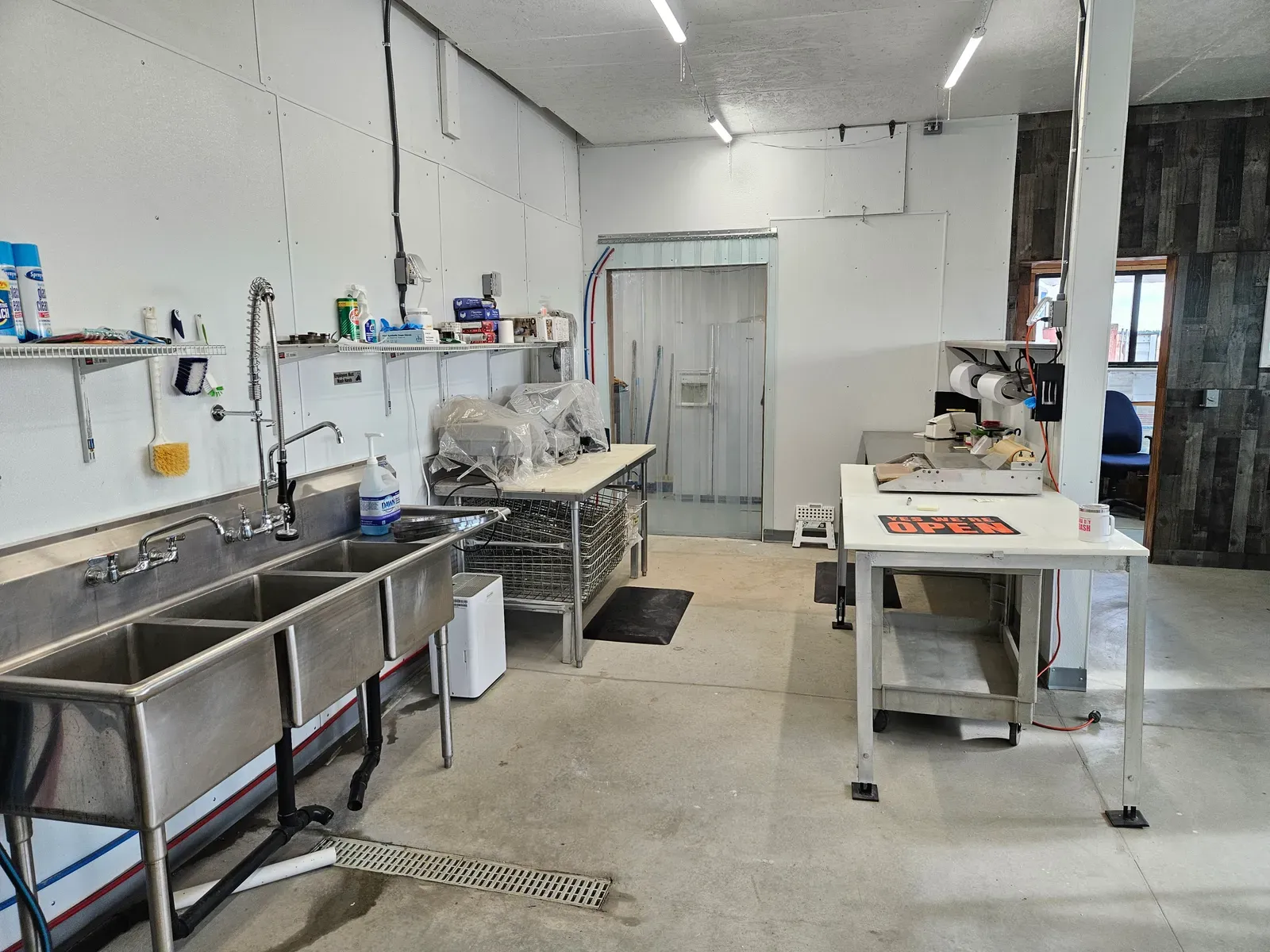 Inside the processing facility